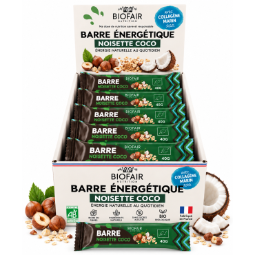 Pack Eco Barre énergétique bio au collagène - Eclats Noisette| x 24