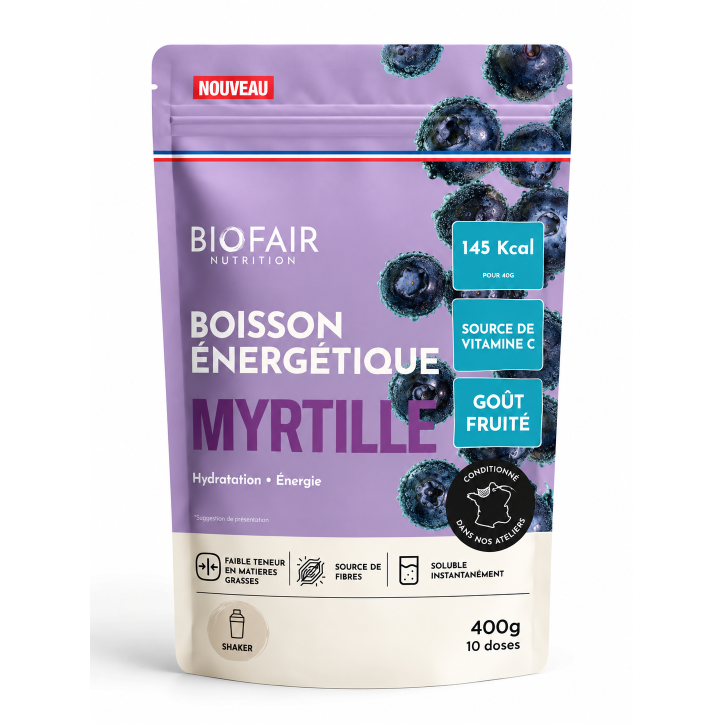 Boisson énergétique bio - Myrtille Boisson énergétique bio - Myrtille